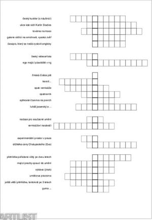 Crossword Puzzle and Tapping (projects for Jan Horak´s Notebook)