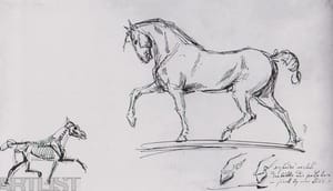 Josef Václav Myslbek: Study of horses for the monument of St.Wenceslaus