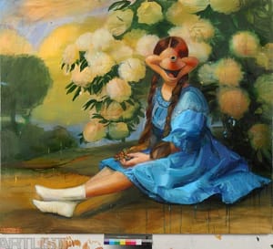 A Girl in Blue Clothes