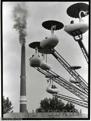 Smokestack and Swans (from the Funfairs series)
