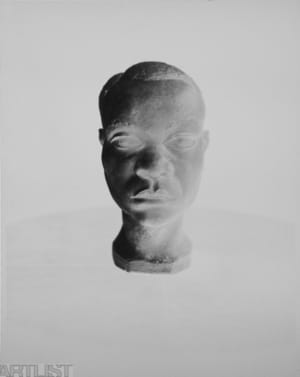 Still Life with a Plaster Head of an African Man (original sculpture by F. V. Foit, 1948)