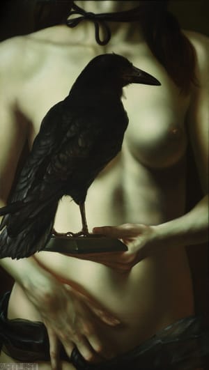 Woman with Raven III