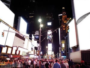 Time Square in White